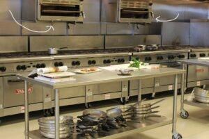 salamander grills in commercial kitchen