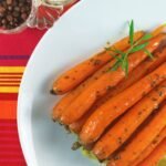 Honey glazed carrots rich in beta-carotene and Vitamin A for natural eye health.