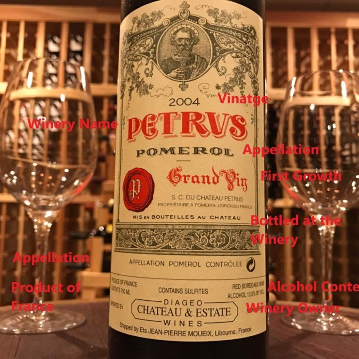explaining a french wine label