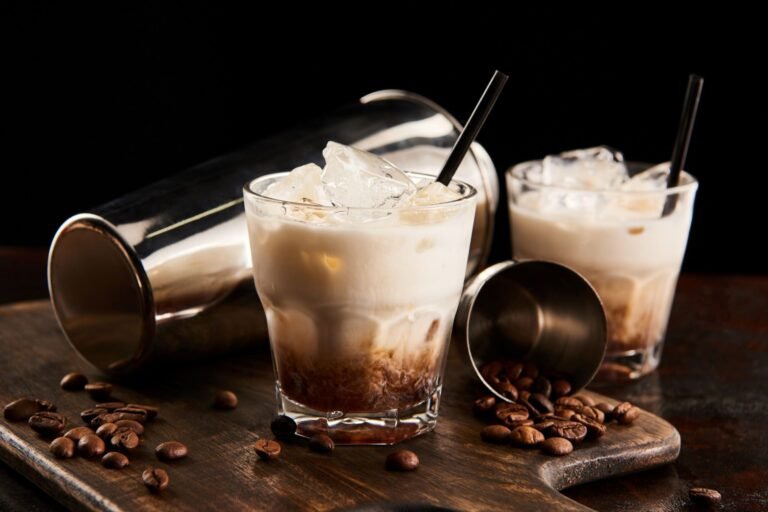 White Russian cocktail on ice maisonbonhomie
