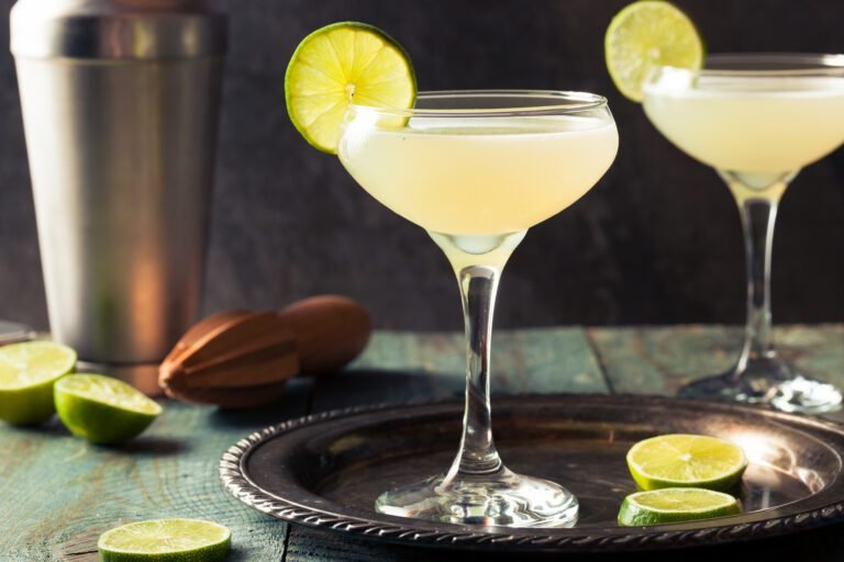 Bonhomie recipe for Classic Daiquiri Cocktail with a lime Garnish