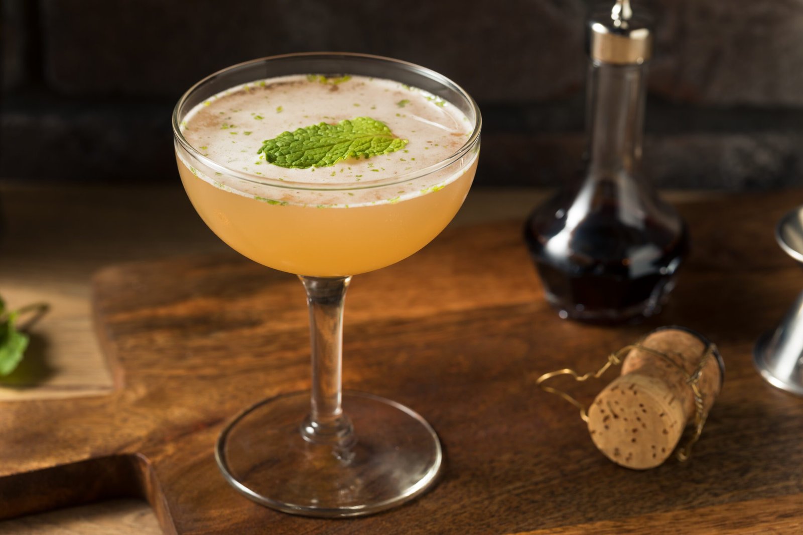 Boozy Refreshing Old Cuban Cocktail with Rum Lime and Champagne