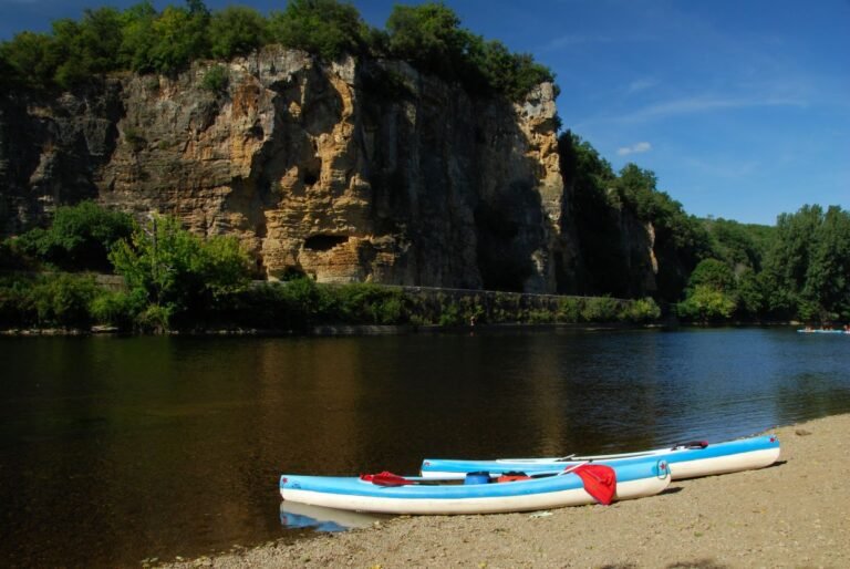 Canoes on the Aude River, France