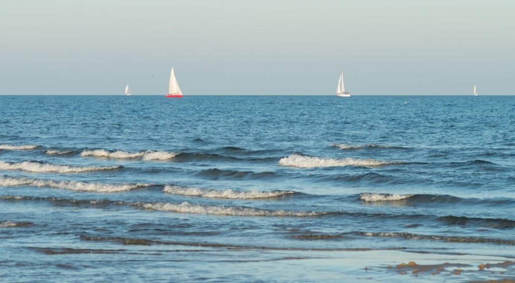 sail boats on the sea in Leucate, France
