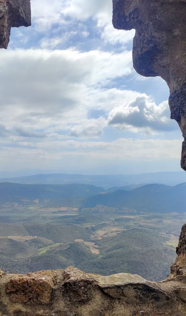 The view from Chateaux Queribus Cathar Castles
