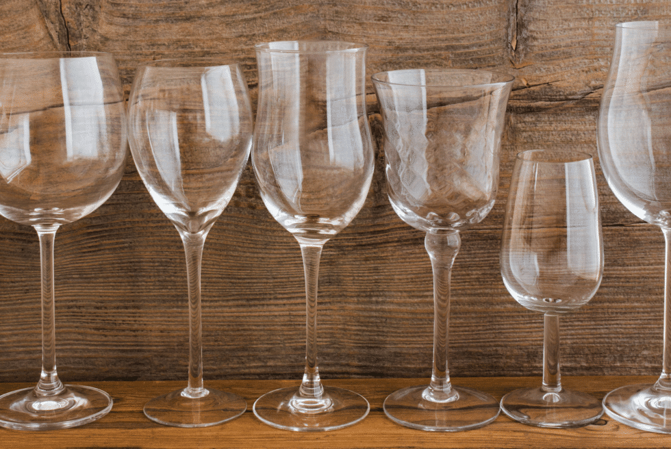 selection of wine glasses