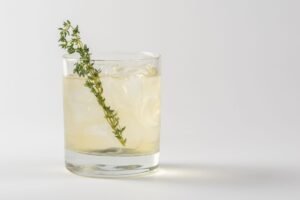 Gin drink with fresh thyme